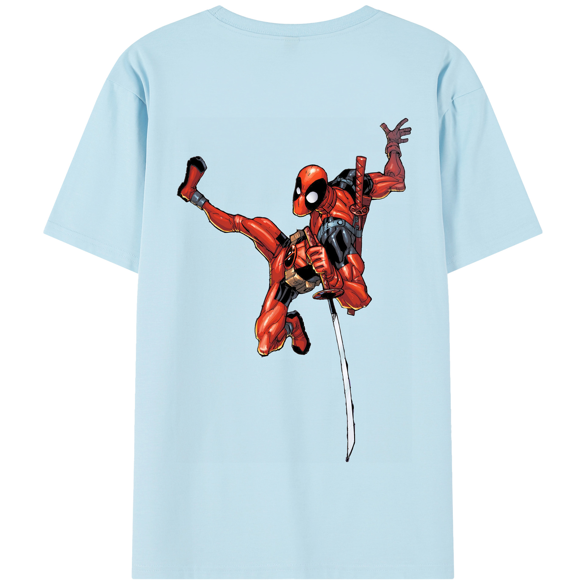 （画像用） Deadpool デッドプール 綿100％半袖Tシャツ（背面プリント）